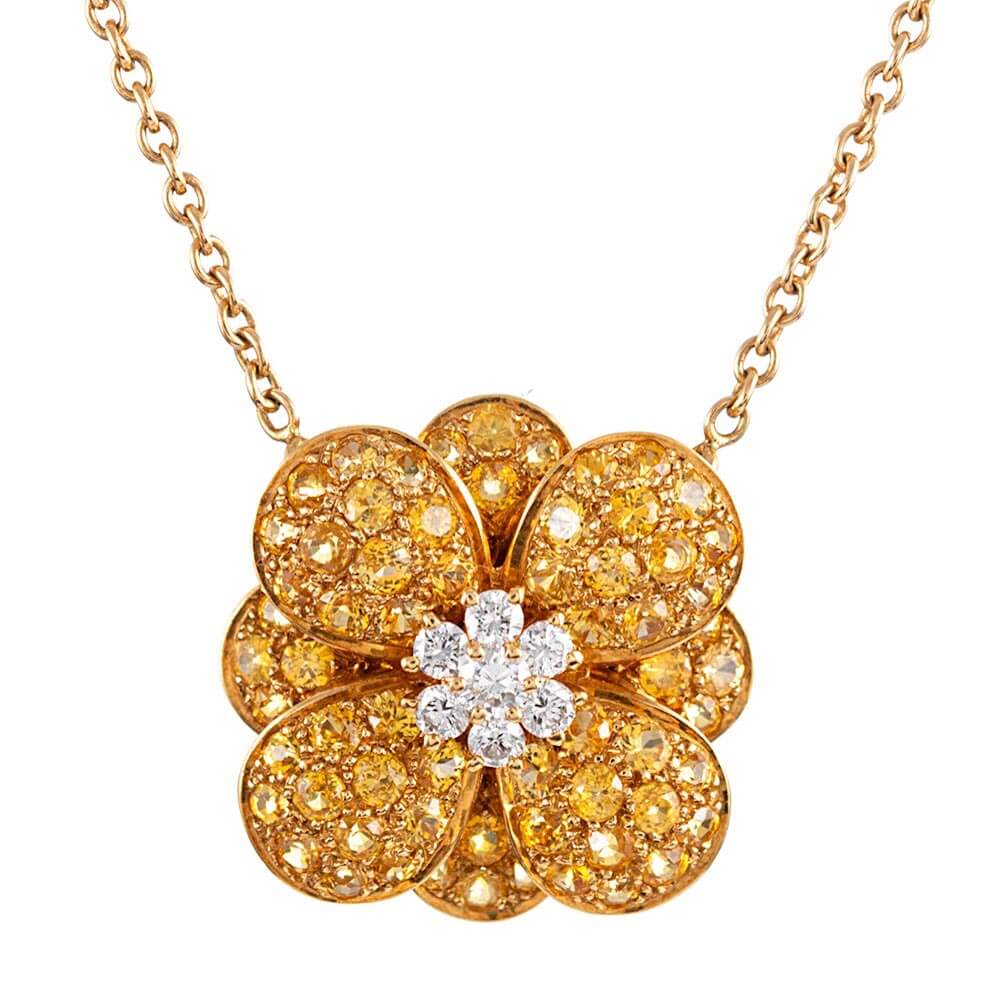 van cleef necklace flower